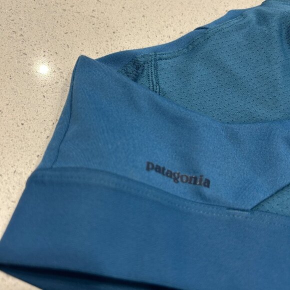 Patagonia Blue Switchback Sports Bra XL | Women’s Activewear Yoga Hiking Gym Top - Picture 5 of 8
